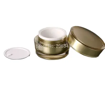 50G Aukso akrilo kūgio formos kremas butelis,kosmetikos konteinerių,,grietinėlės indelį,Kosmetikos Indelį,Kosmetikos Pakuotės