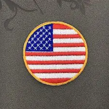 Custom JAV vėliava pleistrai aukštos kokybės Amerikos vėliava suapvalintas išsiuvinėti pleistras geležies pleistras karšto pardavimo jav vėliava išsiuvinėti pleistrai