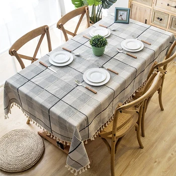 Šiaurės vandeniui grotelių imitacija, medvilnės ir lino siuvinėti kutas nėrinių stačiakampio formos pietų stalas, kavos stalo staltiesė